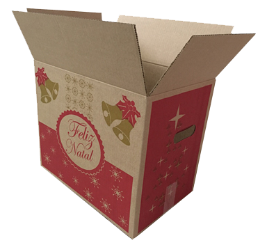 Produto - Caixa para Cesta de Natal | Goiaspel - Embalagens de Papelão